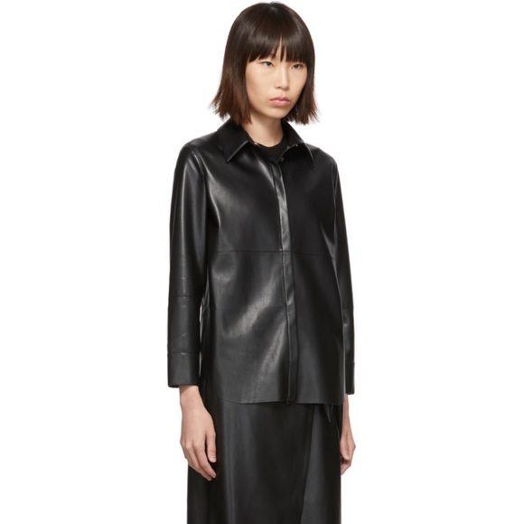 Nanushka Naum button up faux leather shirt - Picture 4 of 8
